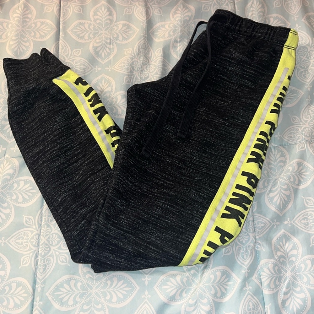 Victoria secret pink sweatpants size small dark grey